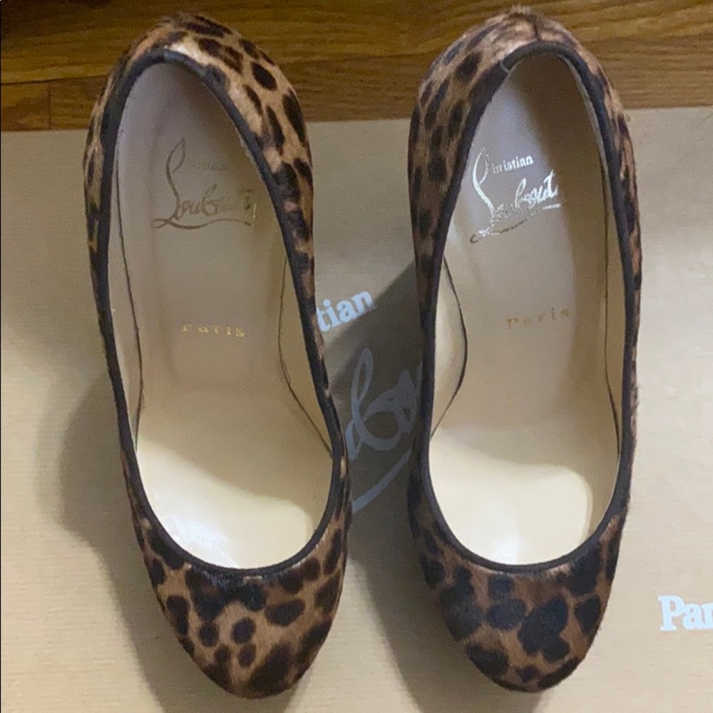 Christian Louboutin Coroclic Leopard wedge heels